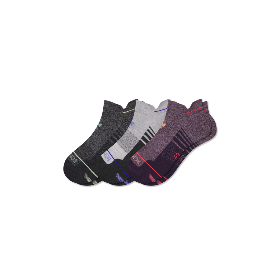 Women's Merino Wool Blend Run Ankle Sock 3-Pack - Active Recovery Move