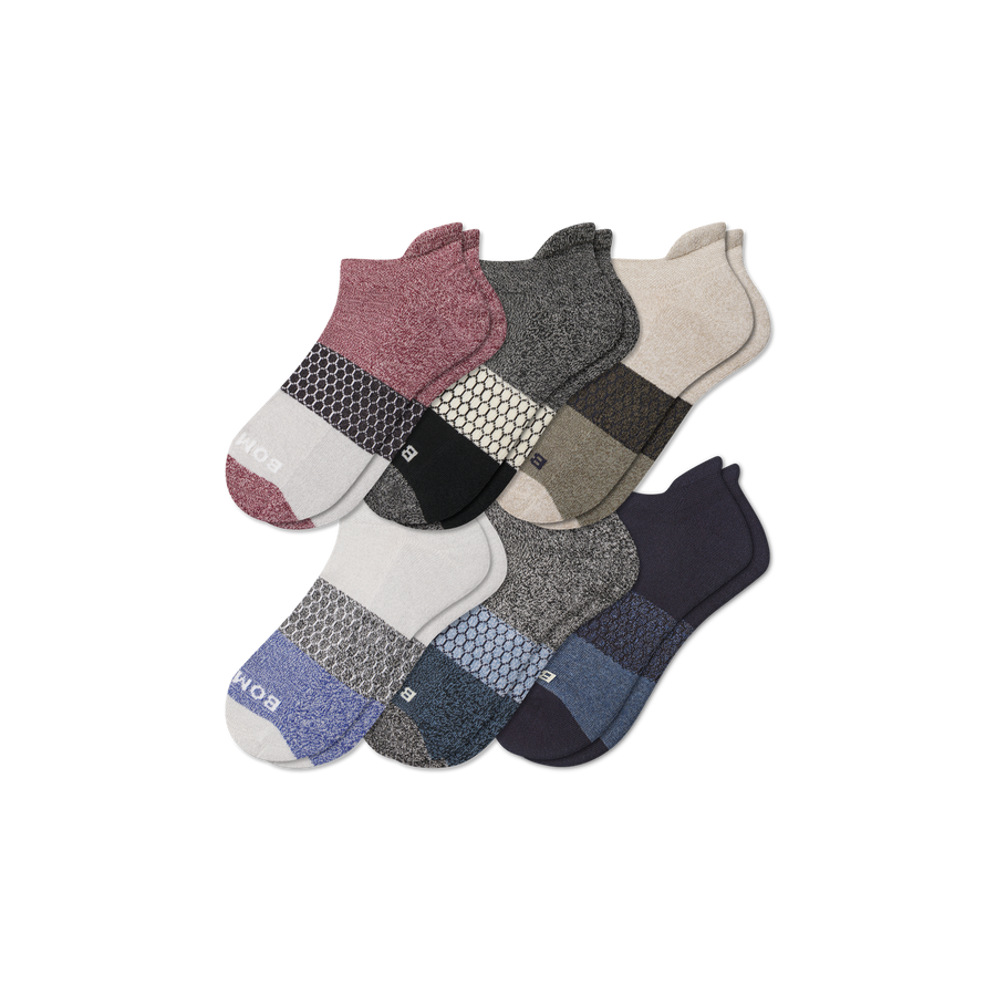 Men’s Tri-Block Ankle Sock 6-pack - Studio Run Step