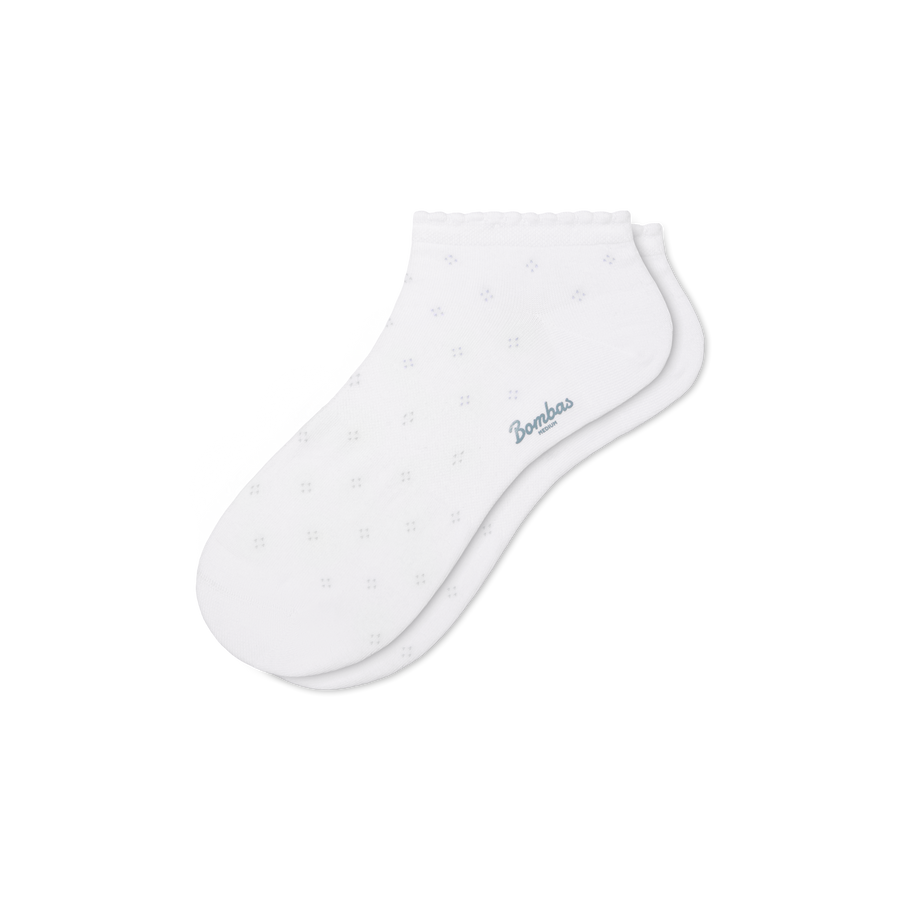 Women’s Scallop Lightweight Ankle Socks - Outdoor Ankle Step