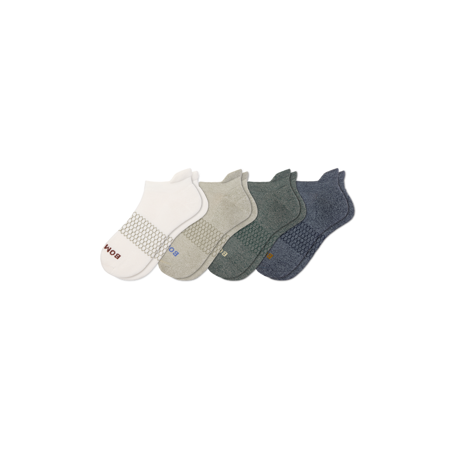 Men's Solids Ankle Sock 4-Pack - Everyday Home Cushion