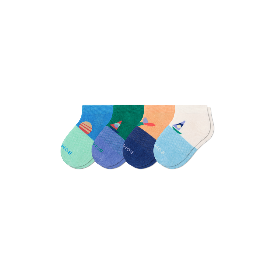 Junior Lightweight Ankle Sock 4-Pack - Fresh Low Cut Rotation