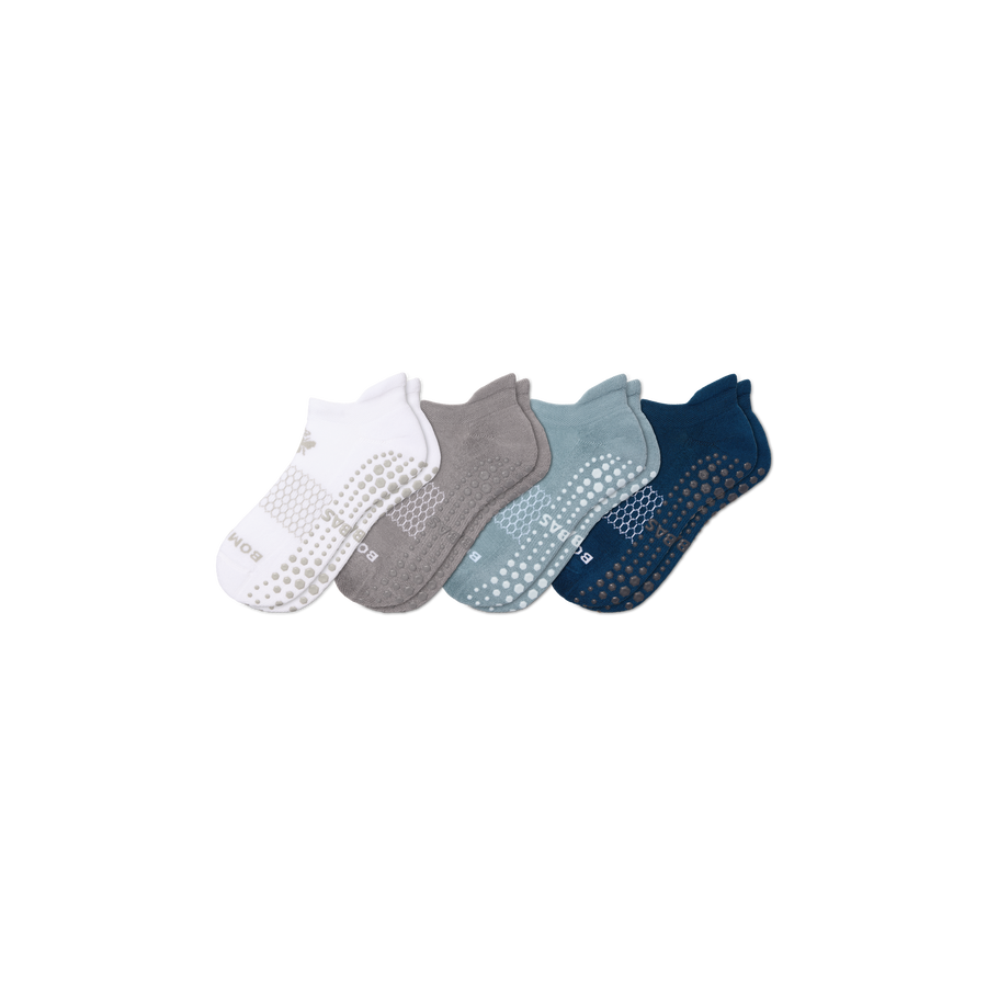 Women's Gripper Ankle Sock 4-Pack - Cushion Travel Step