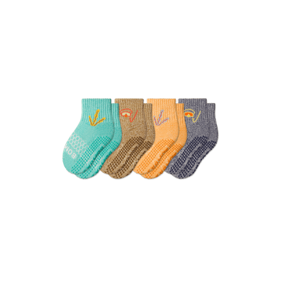 Toddler Aquatic Gripper Calf Sock 4-Pack - Smooth Shift Rotation