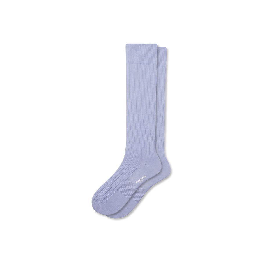 Men's Ribbed Dress Over The Calf Socks - Outdoor Office Move