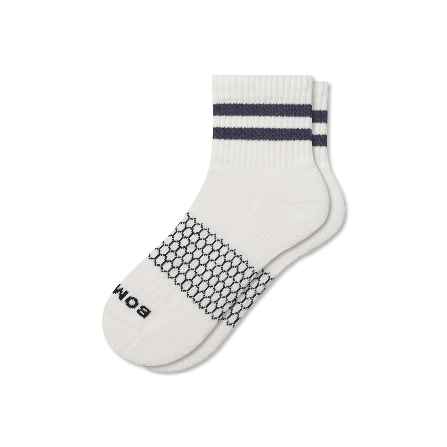 Men's Vintage Stripes Quarter Socks - Active Trail Comfort