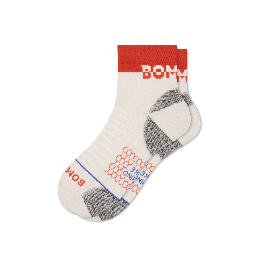 Women's Merino Wool Blend Hiking Quarter Socks - Fresh Office Step