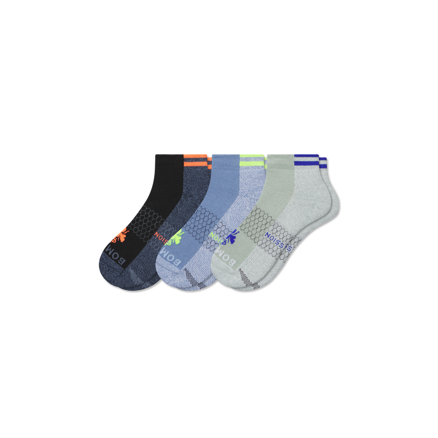 Men's Performance Compression Ankle Sock 3-Pack - Motion Stride Fit