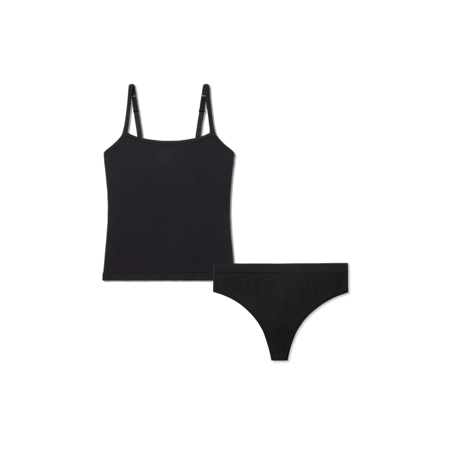 Women's Built-In Bra Seamless Cami + Thong Pack - Lounge Studio Fit
