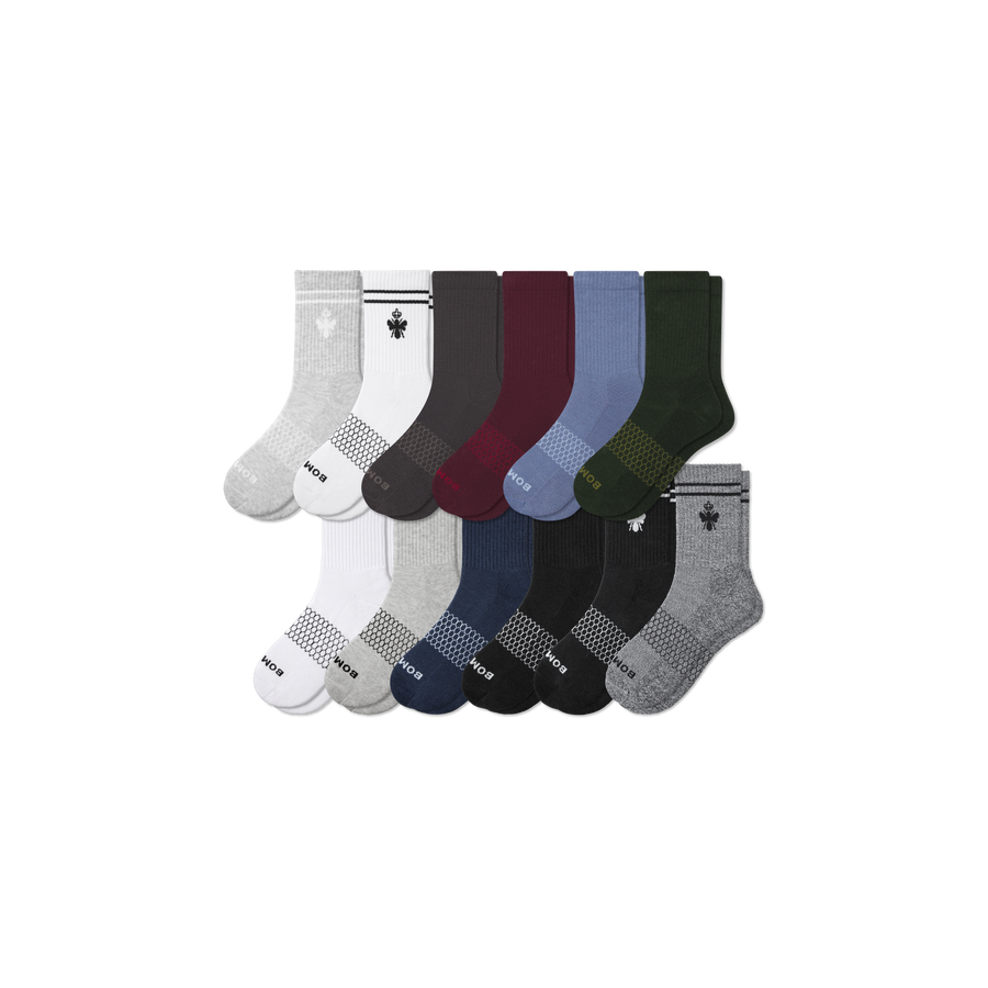 Men's Half Calf Sock 12-Pack - Steady School Comfort