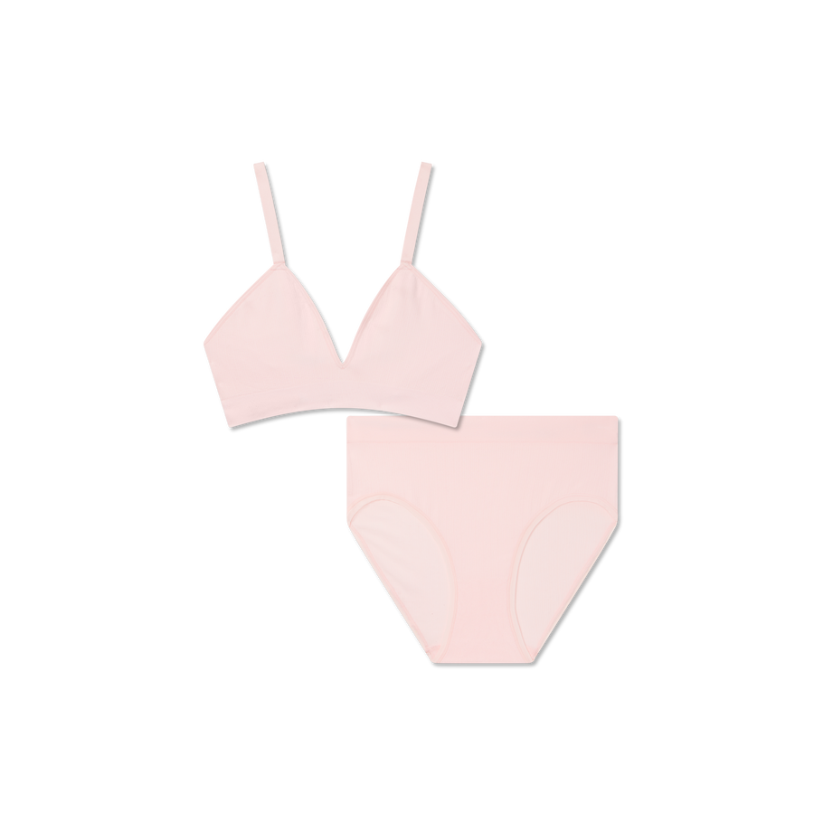 Women's Seamless Triangle Bralette + High Rise Brief Pack - Clean Lounge Shape