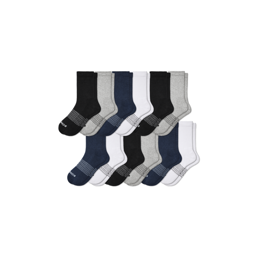 Men's Solids Half Calf Sock 12-Pack - Fresh Hike Wear