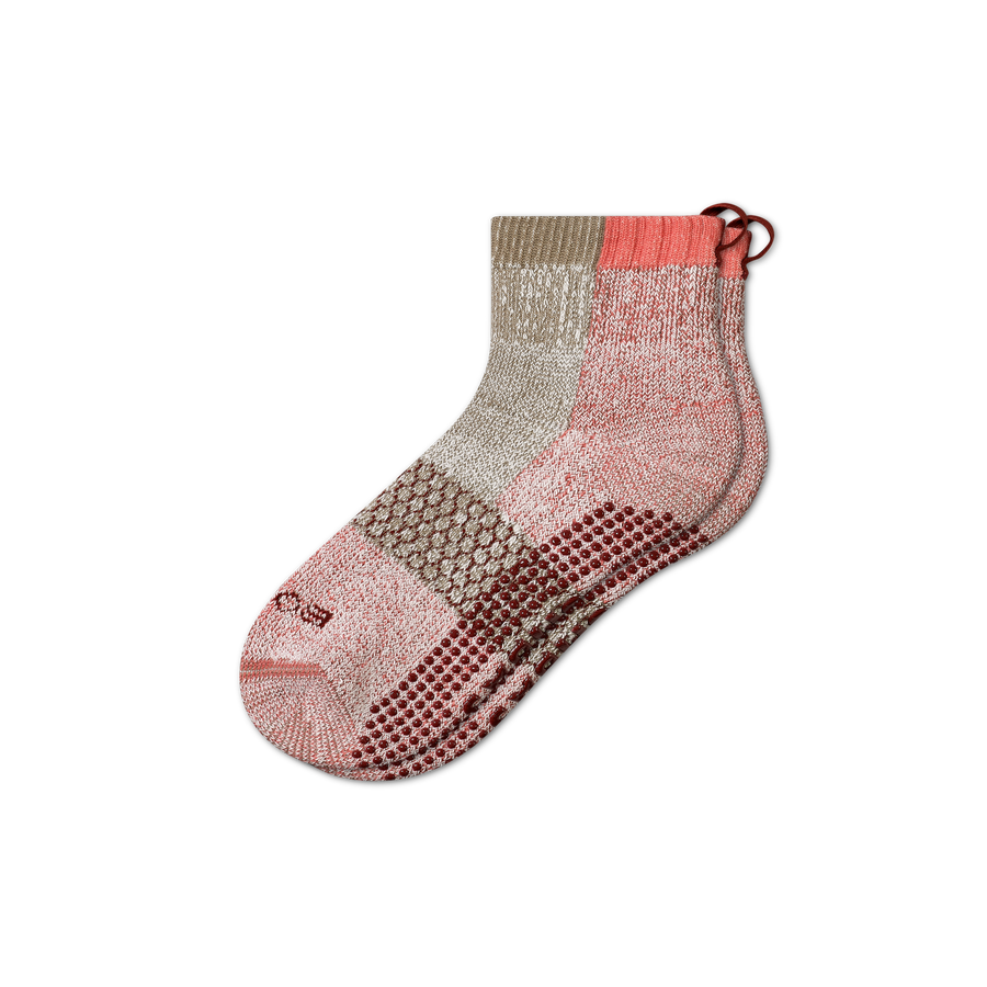 Women's Merino Wool Blend Gripper House Socks - Trail Office Fit