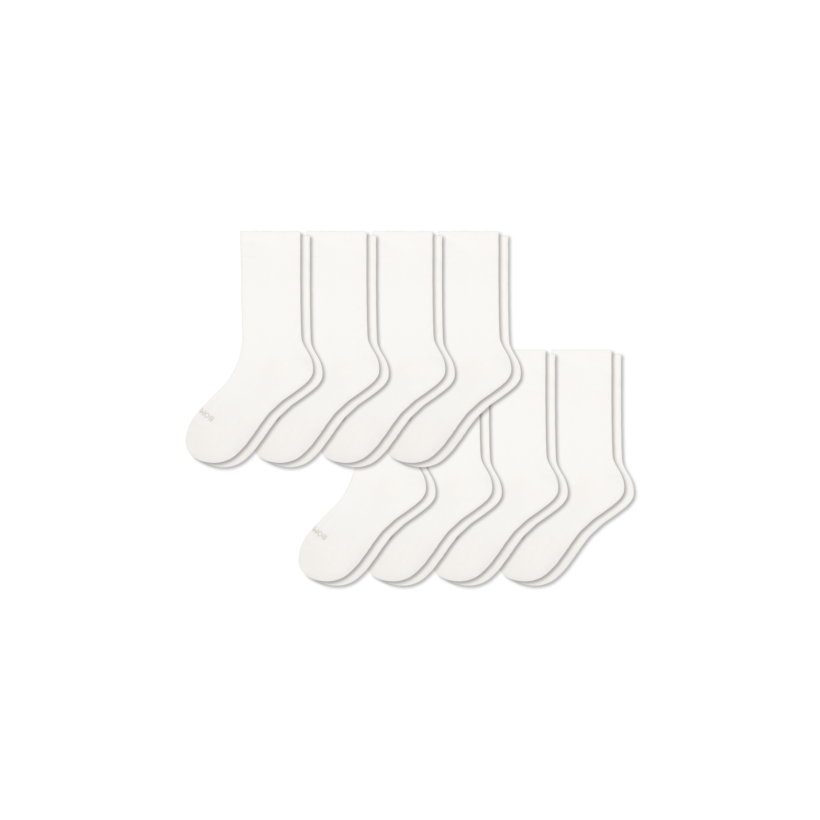 Youth Lightweight Calf Sock 8-Pack - White